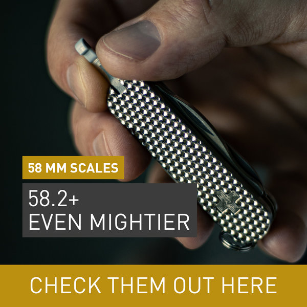 Scales for 58mm swiss army knives with tool slots
